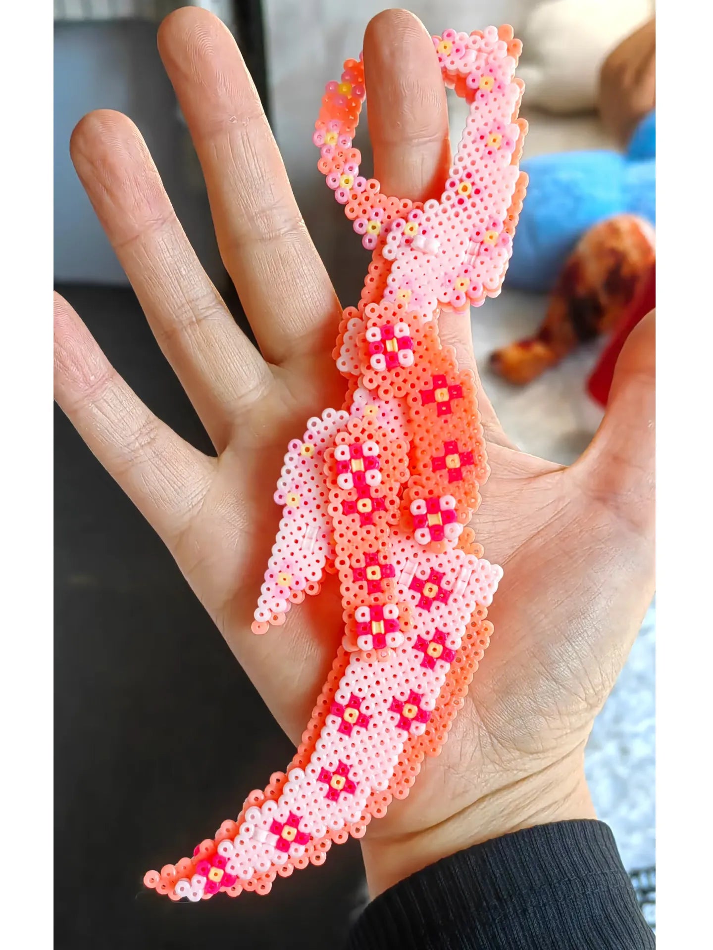 Custom Perler Bead Karambit - Handmade Fuse Bead Pixel Art