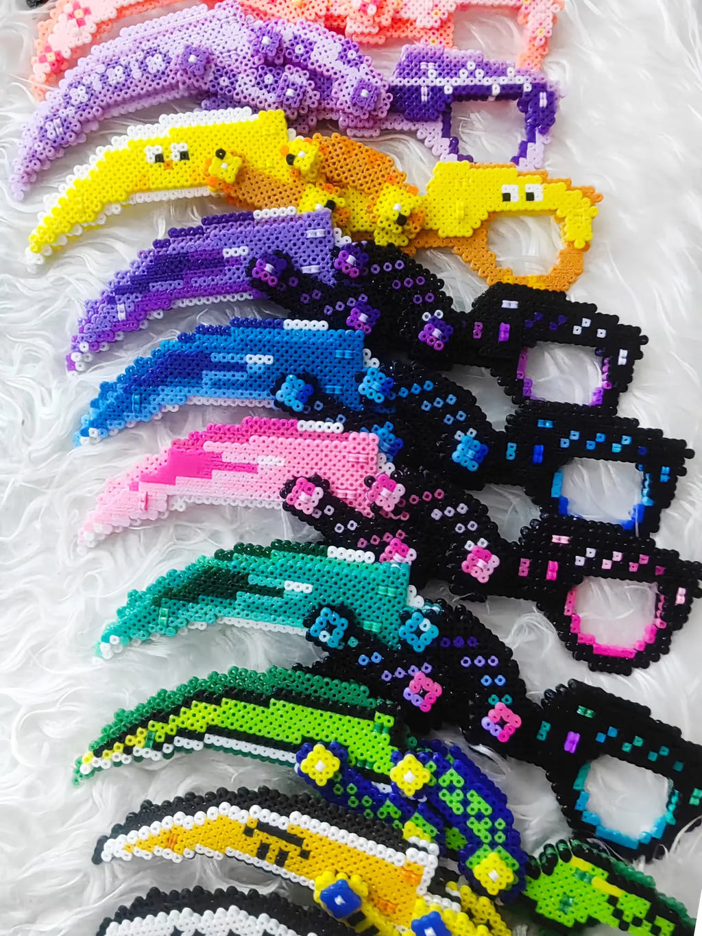 Custom Perler Bead Karambit - Handmade Fuse Bead Pixel Art