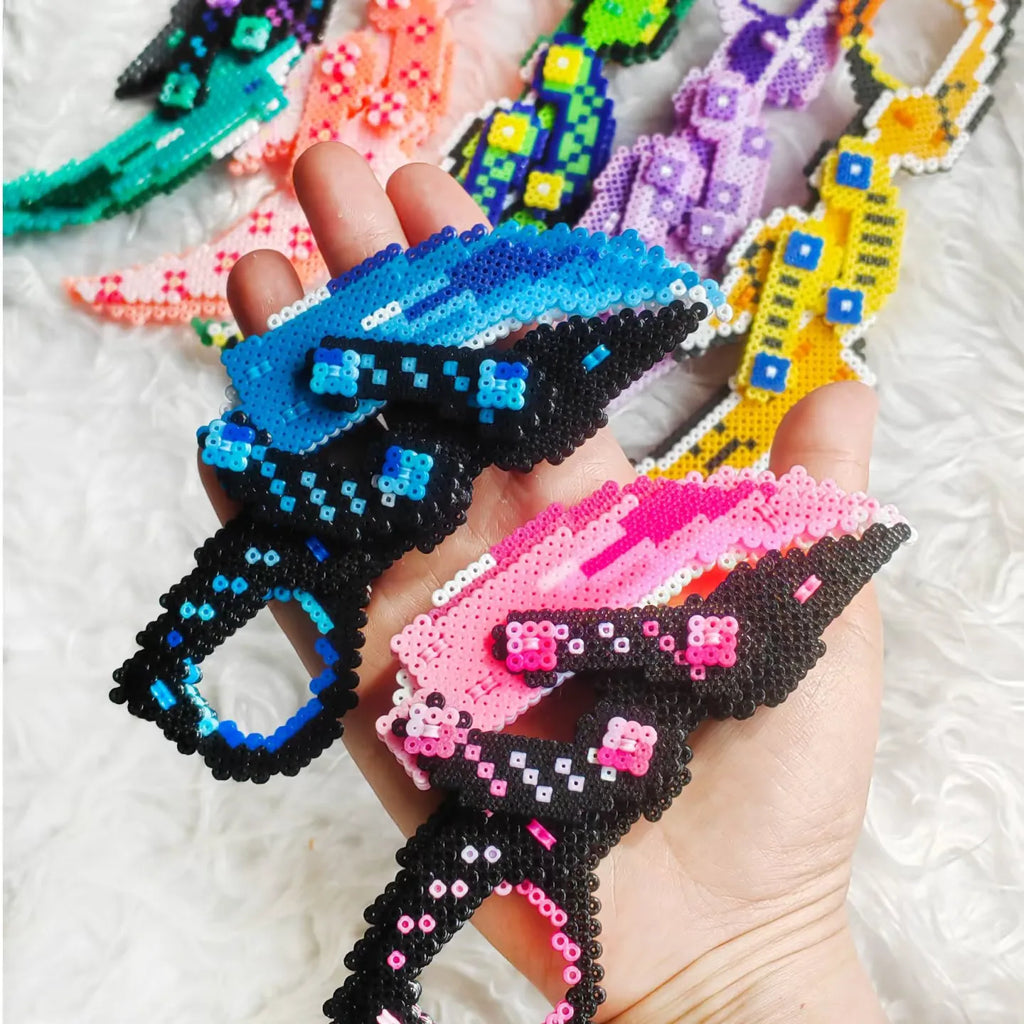 Custom Perler Bead Karambit - Handmade Fuse Bead Pixel Art
